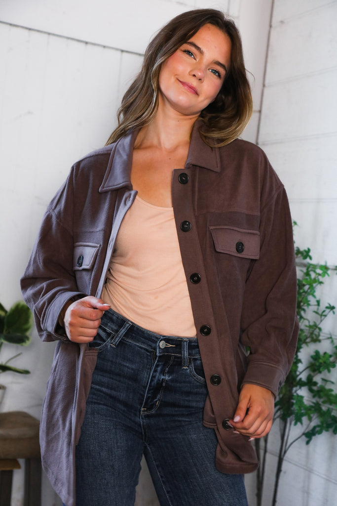 Everyday Adventures Mocha Shacket