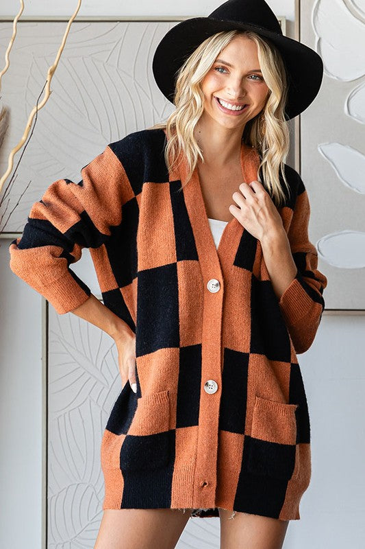A Witchy Wardrobe Checkered Cardigan